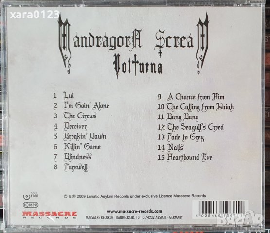 Mandragora Scream ‎– Volturna, снимка 2 - CD дискове - 43251421