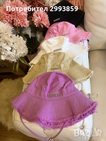 шапка JACQUEMUS Le Bob Artichaut bucket hat, снимка 15 - Шапки - 53504982