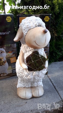 Градинска декорация - Овца с 14 лед диода , 35 см , бял цвят, снимка 5 - Градински мебели, декорация  - 33480275