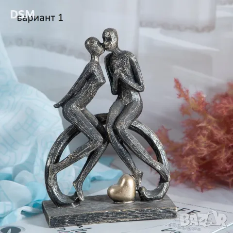 Статуетка Влюбени Сърца Фигура за Декорация / Подарък 24см 