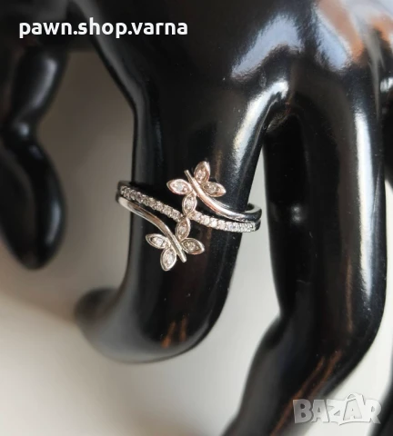 Нов сребърен пръстен 925 с фианити – размер 18 мм, снимка 3 - Пръстени - 51408882