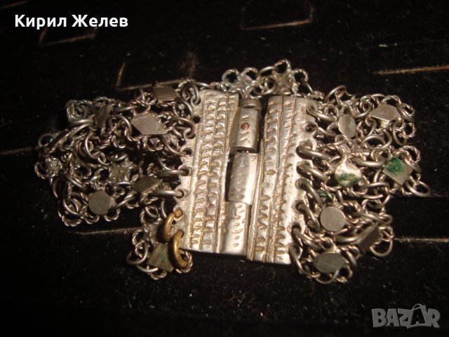 18 ВЕК ВЪЗРОЖДЕНСКА СРЕБЪРНА САЧАНЕНА ГРИВНА РЪЧНА ИЗРАБОТКА СТАРИННА ПЛЕТКА с ЩИФТ НАКИТ БИЖУ 17644, снимка 7 - Антикварни и старинни предмети - 33215654