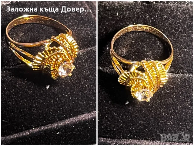 Златен пръстен циркон zlaten prasten gold 585 14 карата, снимка 7 - Пръстени - 47624961
