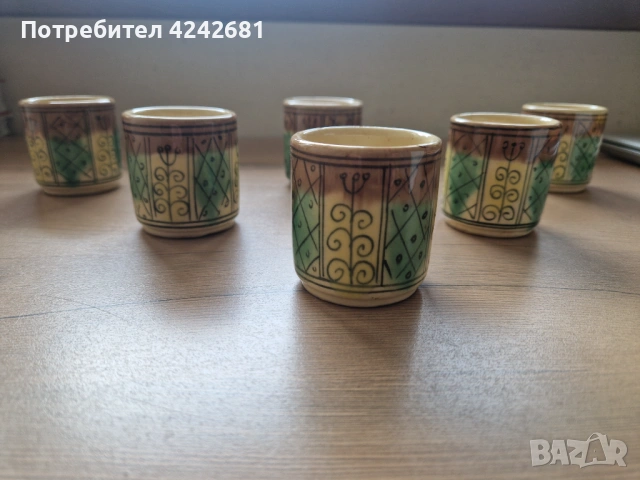 6 бр. ретро керамични чашки, снимка 3 - Антикварни и старинни предмети - 47842879