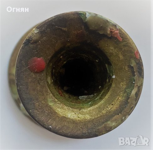 Стар масивен свещник, 16см, снимка 2 - Антикварни и старинни предмети - 32209932