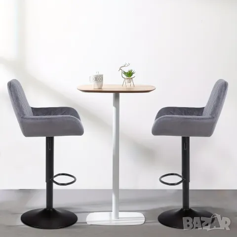 🪑 КОМПЛЕКТ ОТ 2 ЛУКСОЗНИ БАР СТОЛА – РЕГУЛИРУЕМИ ✨, снимка 1