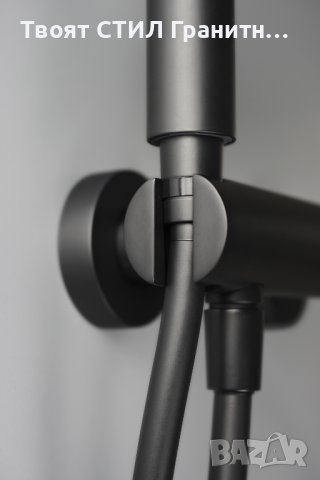 Комплект Черен смесител с душ слушалка тип Дъжд Silia Nero, снимка 3 - Други - 43821803