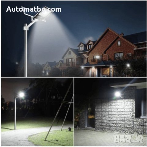 Улична соларна лампа Automat, 400W, 6500K, IP66, Регулируем панел, снимка 3 - Соларни лампи - 37003668