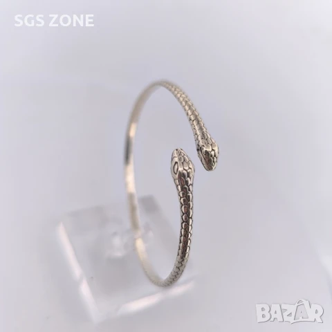 СРЕБЪРНА ГРИВНА ЗМИЯ, снимка 6 - Гривни - 51143912