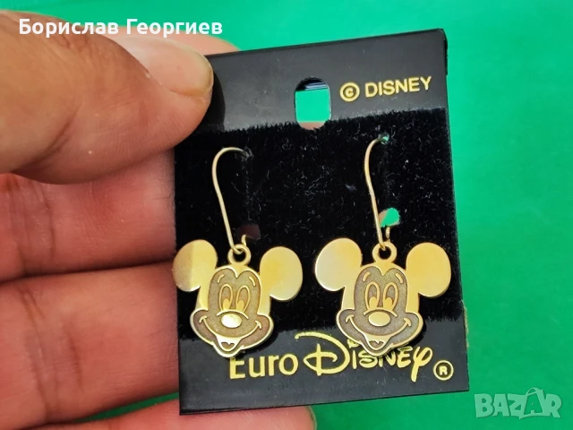 Сребърни обеци walt disney Мики маус , снимка 2 - Обеци - 50960050