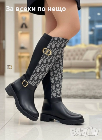 Christian Dior Дамски Черни Зимни Ботуши Кристиян Диор Код SK247