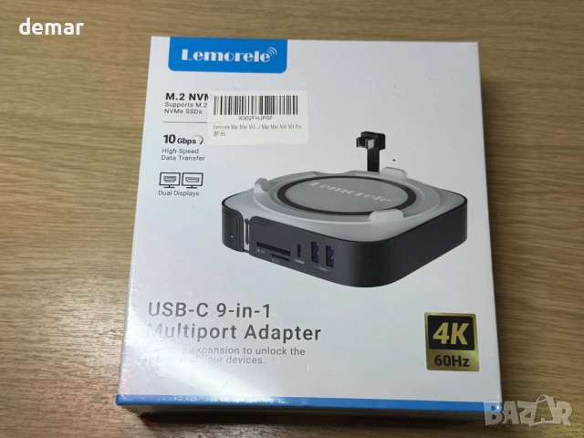 Докинг станция Lemorele за Mac mini M4 - HDMI 2.0 и DisplayPort 1.4, снимка 10 - Кабели и адаптери - 53382139