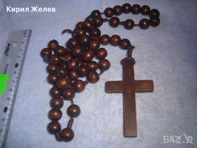ДЪРВЕНА МОЛИТВЕНА БРОЕНИЦА - ОГЪРЛИЦА с ДЪРВЕНО КРЪСТЧЕ МНОГО КРАСИВА РЪЧНА АРТ ИЗРАБОТКА 27488, снимка 13 - Други ценни предмети - 36975042