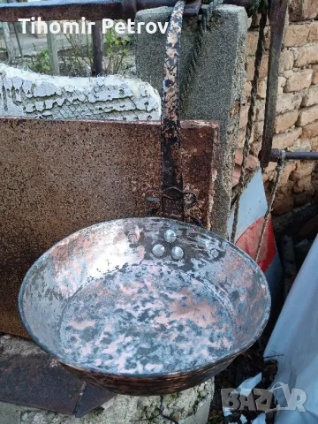 Старавремски меден тиган., снимка 1