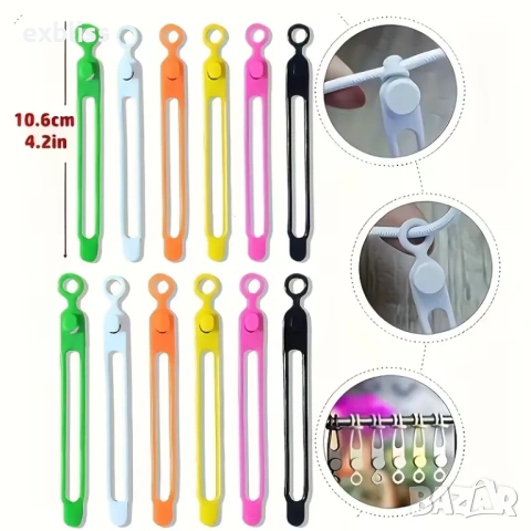 Силиконови органайзери за кабели 10 бр., снимка 4 - Други стоки за дома - 53387802