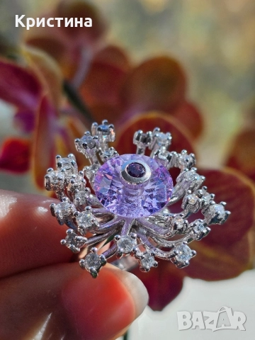 Уникално красив сребърен пръстен