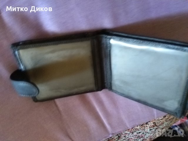 Портфейл естествена кожа Италиан Лийда №3 110х92мм, снимка 2 - Портфейли, портмонета - 43560633