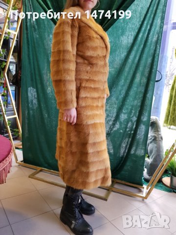 Дълго кожено палто, снимка 7 - Палта, манта - 32211305