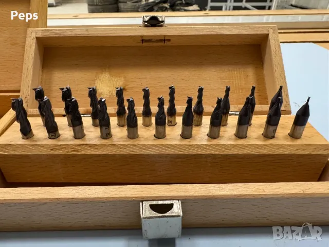 Комплект фрезери от ф1 до ф20 в кутии, снимка 5 - Резервни части за машини - 50272833