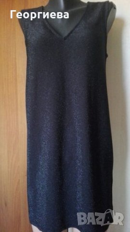 Черна рокля със сребристи нишки👗🍀М,M/L👗🍀 арт.286, снимка 6 - Рокли - 27616410