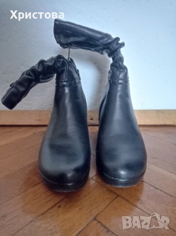 Черни дамски ботуши Mat Star с платформа номер 37, снимка 4 - Дамски ботуши - 39451062