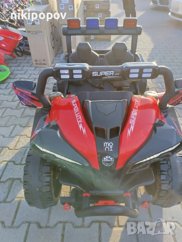 X двуместен акумулаторен джип BEAST 4x4 червен, снимка 11 - Детски велосипеди, триколки и коли - 53569507