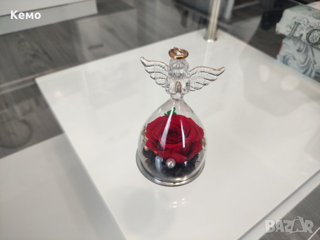 Ангелска стъкленица с вечна роза, снимка 15 - Други - 39631329