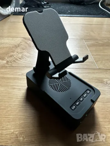 CYBORIS Bluetooth високоговорител със сгъваема стойка за телефон/таблет, LED RGB светлина, снимка 11 - Други - 49405220