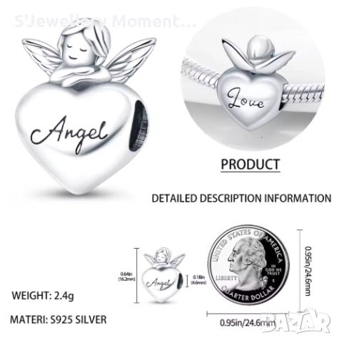 Сребърни талисмани PANDORA 925 Rose Gold, снимка 12 - Гривни - 39834054