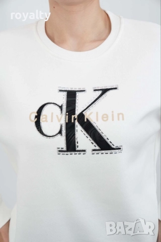 Calvin Klein Памучна Бяла Дамска Блуза , снимка 6 - Блузи с дълъг ръкав и пуловери - 52063741