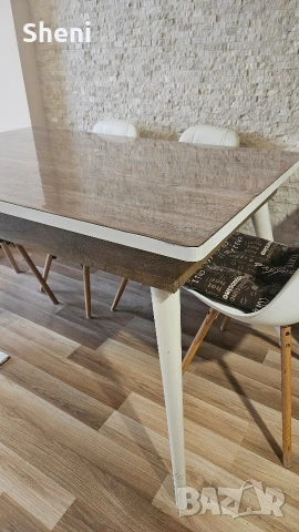 Трапезна разтегателна маса 90х78х140/178,5 см., снимка 5 - Маси - 53218789