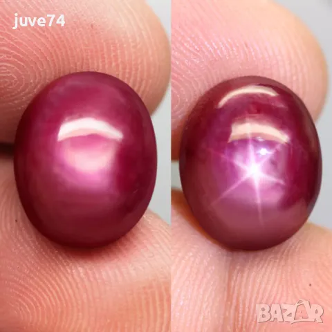 ЗВЕЗДЕН РУБИН (ТАНЗАНИЯ) 21.62 кт. НЕТРЕТИРАН, снимка 2 - Други - 48549391