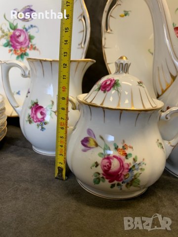 Десертен сервиз LUDWIGSBURG ръчно рисуван, произведен в периода 1919-1927 г., снимка 15 - Сервизи - 35032740