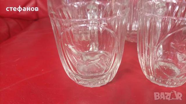 Стъклени чаши за боза от едно време с еленчето, средна боза от 4 ст, снимка 2 - Колекции - 50681240