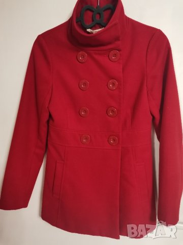 Червено палто на Tally Weijl , снимка 2 - Палта, манта - 43145014