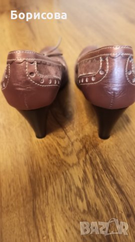 Италиански обувки от естествен велур Eurodonna, снимка 5 - Дамски обувки на ток - 32289647