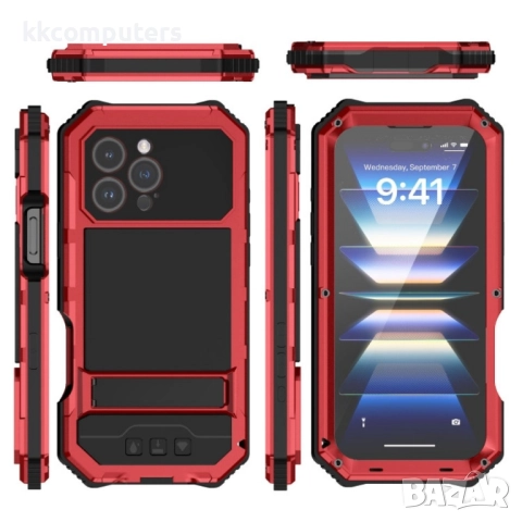 Apple iPhone 16 Pro Max R-JUST Удароустойчив/Водоустойчив Калъф и Протектор, снимка 2 - Калъфи, кейсове - 51961488