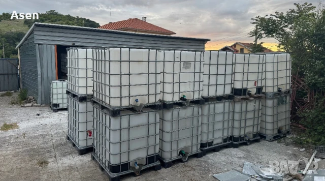 Бидони за вода 1 тон 1000 литра съдове за вода