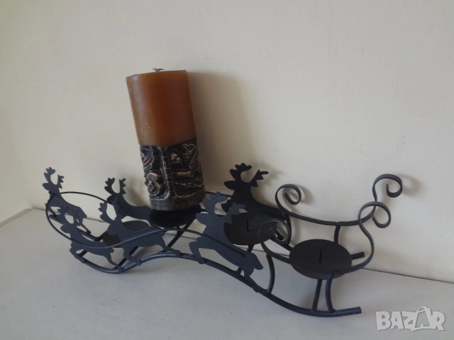 Нов метален свещник с еленчета от Виена, снимка 7 - Декорация за дома - 52794677