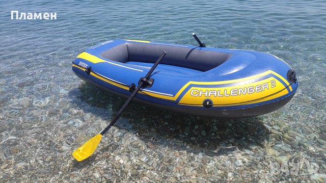 лодкa надуваемa  INTEX Challenger 2  к-т с помпа и гребла риболов, снимка 5 - Водни спортове - 40500513