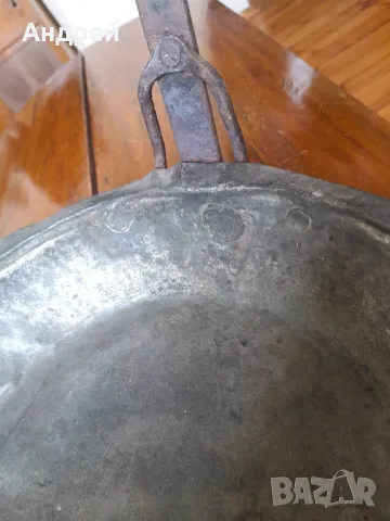 Стар бакърен,меден тиган , снимка 5 - Други ценни предмети - 50326916