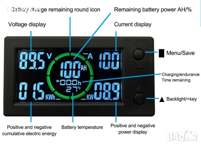 DC Комбиниран  Амперметър 400А - 300V БЕЗ РЯЗАНЕ мултицет амперклещи  , снимка 2 - Аксесоари и консумативи - 43102482