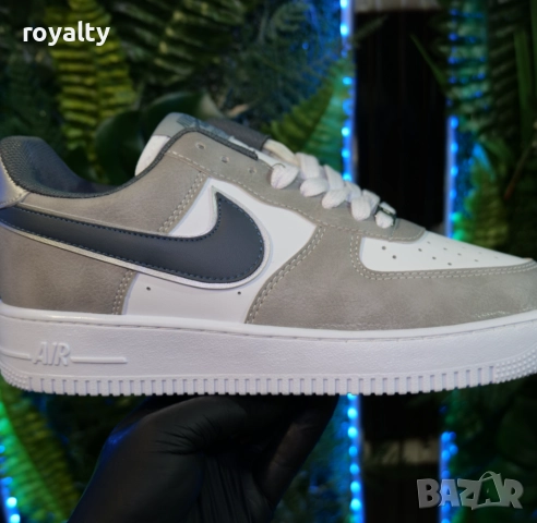 Мъжки маратонки Nike Air Force 1 бяло и сиво, снимка 3 - Маратонки - 51637472