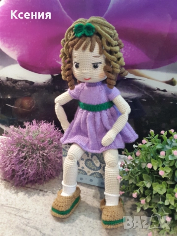 Плетена играчка Кукла ДАША, Ръчно изработена, Перфектен подарък, снимка 8 - Плюшени играчки - 52510348