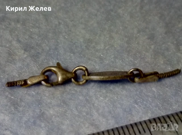 СТАРА СРЕБЪРНА КАРАБИНКА ЗАКОПЧАЛКА За КОЛИЕ ЛАНЕЦ ВЕРИЖКА ГРИВНА МАРКОВО СРЕБРО 925 FURLA 26614, снимка 6 - Други - 50510821