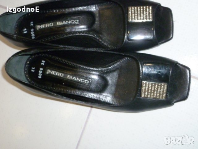38н Nero Bianco УНИКАЛНИ обувки естествена кожа, снимка 3 - Дамски елегантни обувки - 29065581