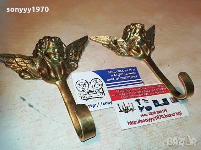 ангели златни ангели 2бр мед/месинг от швеция 0706212040