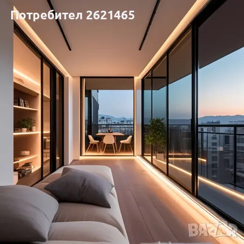 Неонова LED лента 1, 3 или 5 метра, димируема светодиодна лента, топла бяла, водоустойчива, снимка 8 - Лед осветление - 49408130