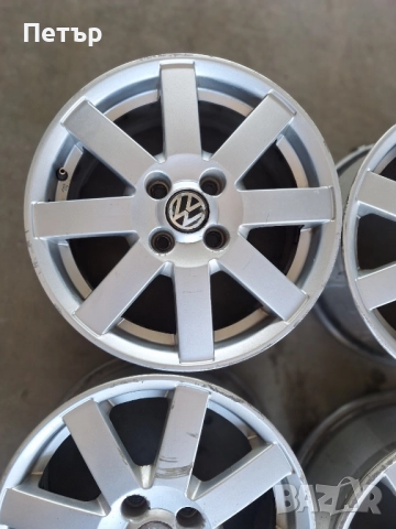 ОРИГИНАЛНИ АЛУМИНИЕВИ ДЖАНТИ ЗА ФОЛСВАГЕН -4Х100Х57-15 цола, снимка 3 - Гуми и джанти - 52064508