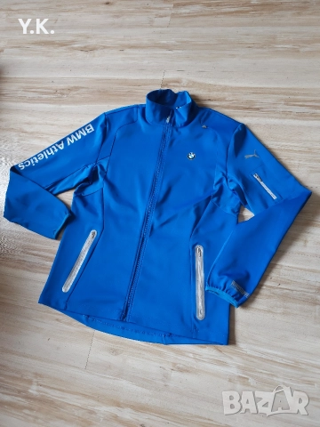 Оригинално мъжко горнище Puma x BMW SoftShell Windstopper, снимка 3 - Спортни дрехи, екипи - 52559959